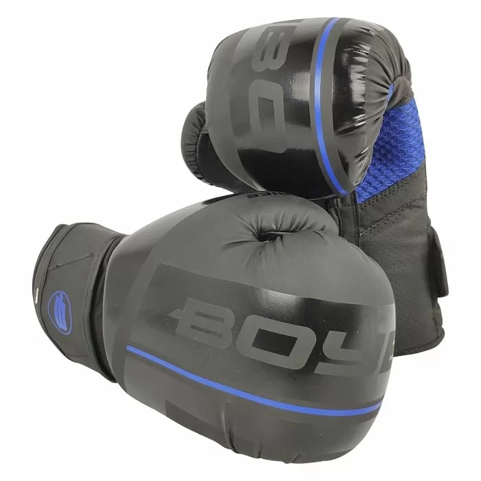 Реальное фото Перчатки боксерские BoyBo B-Series флекс синие BBG400 от магазина СпортСЕ
