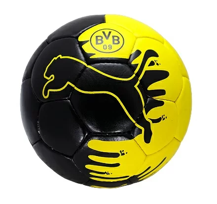Реальное фото Мяч футбольный Puma черно-желтый (РК) р.5 НФ-00005391 от магазина СпортСЕ