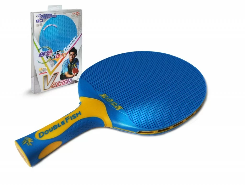 Реальное фото Ракетка для настольного тенниса Double Fish series plastik blue V1 от магазина СпортСЕ