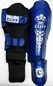 Реальное фото Защита голени и стопы Cliff  (Flex) синяя ULI-7023 от магазина СпортСЕ