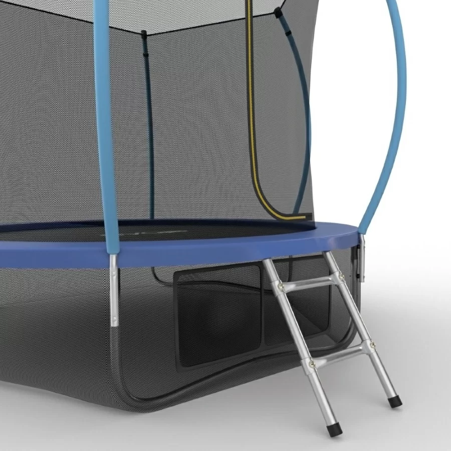 Реальное фото EVO JUMP Internal 10ft (Blue) + Lower net. Батут с внутренней сеткой и лестницей, диаметр 10ft (синий) + нижняя сеть от магазина СпортСЕ