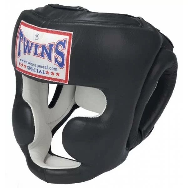 Реальное фото Шлем боксерский TWINS HGL-6 черный размер XL от магазина СпортСЕ