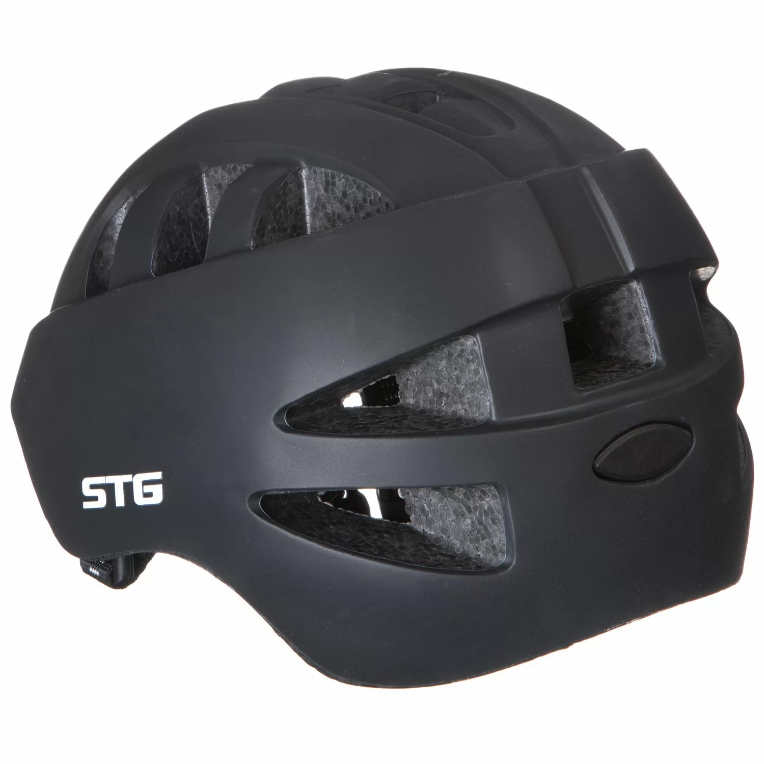 Реальное фото Шлем STG MA-2-B с фикс застежкой черный Х98568 от магазина СпортСЕ