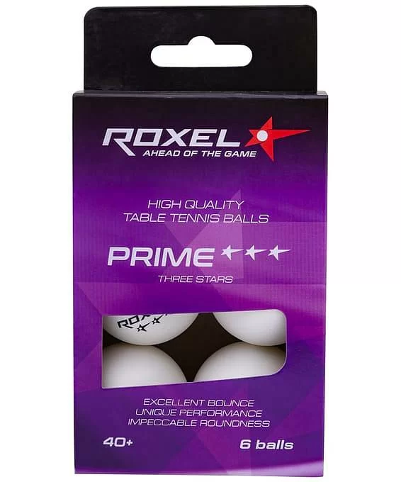 Реальное фото Мяч для настольного тенниса Roxel 3* Prime белый 6шт УТ-00015364 от магазина СпортСЕ