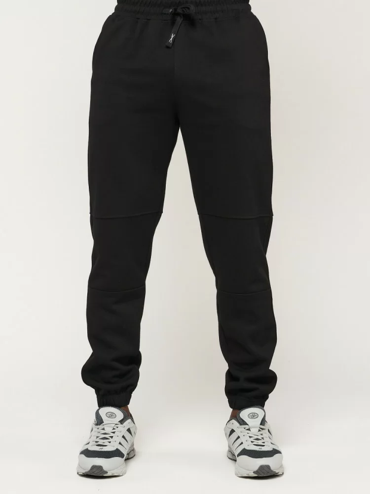 Реальное фото Брюки мужские с манжетом (55% хлопок, 45%полиэстер) черный MF062 от магазина СпортСЕ