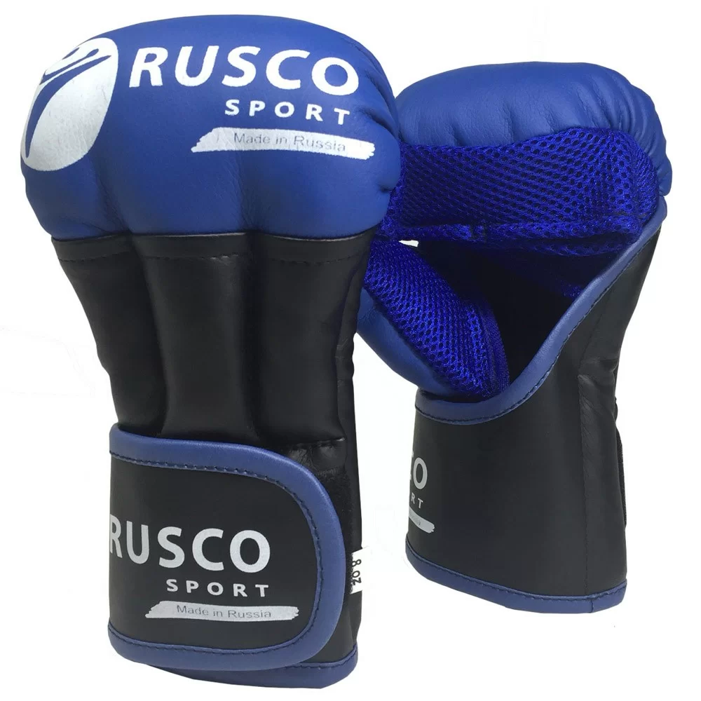 Реальное фото Перчатки для рукопашного боя Rusco Sport New синие от магазина СпортСЕ