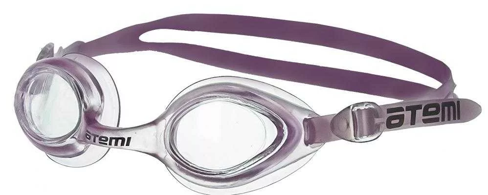 Реальное фото Очки для плавания Atemi N7602 детские силикон фиолетовые от магазина СпортСЕ