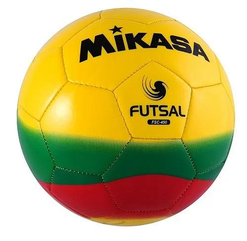 Реальное фото Мяч футзальный Mikasa FSC-450 №4 жел-зел-крас от магазина СпортСЕ