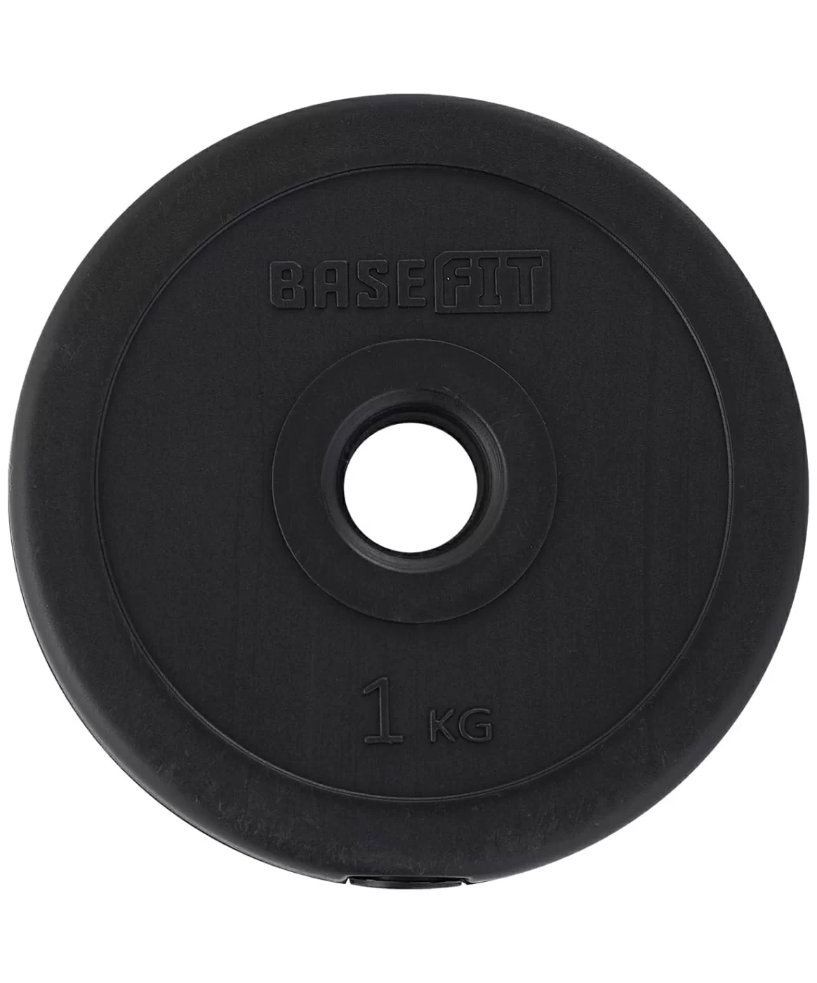 Реальное фото Диск d 26 BaseFit BB-203 черный пластиковый 1кг УТ-00019752 от магазина СпортСЕ