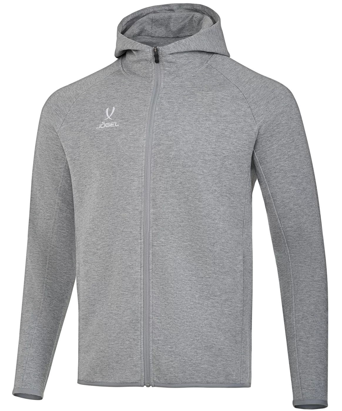 Реальное фото Олимпийка с капюшоном ESSENTIAL Athlete Jacket, серый меланж от магазина СпортСЕ