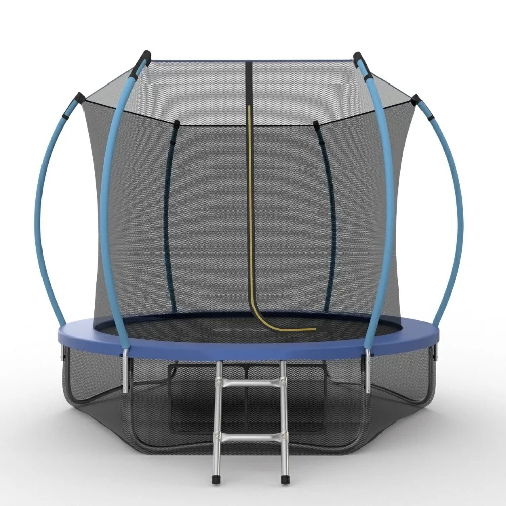 Реальное фото EVO JUMP Internal 10ft (Blue) + Lower net. Батут с внутренней сеткой и лестницей, диаметр 10ft (синий) + нижняя сеть от магазина СпортСЕ