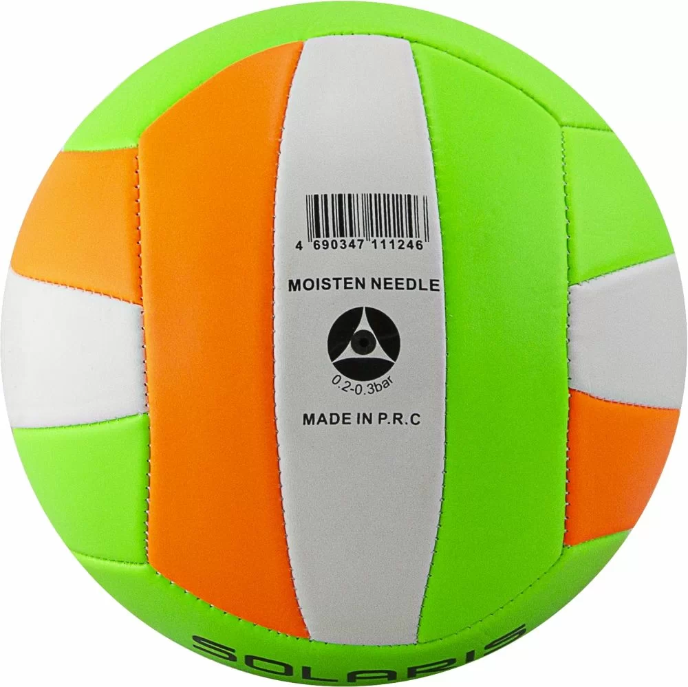 Реальное фото Мяч волейбольный Atemi Solaris PVC foam зел/бел/оранж от магазина СпортСЕ