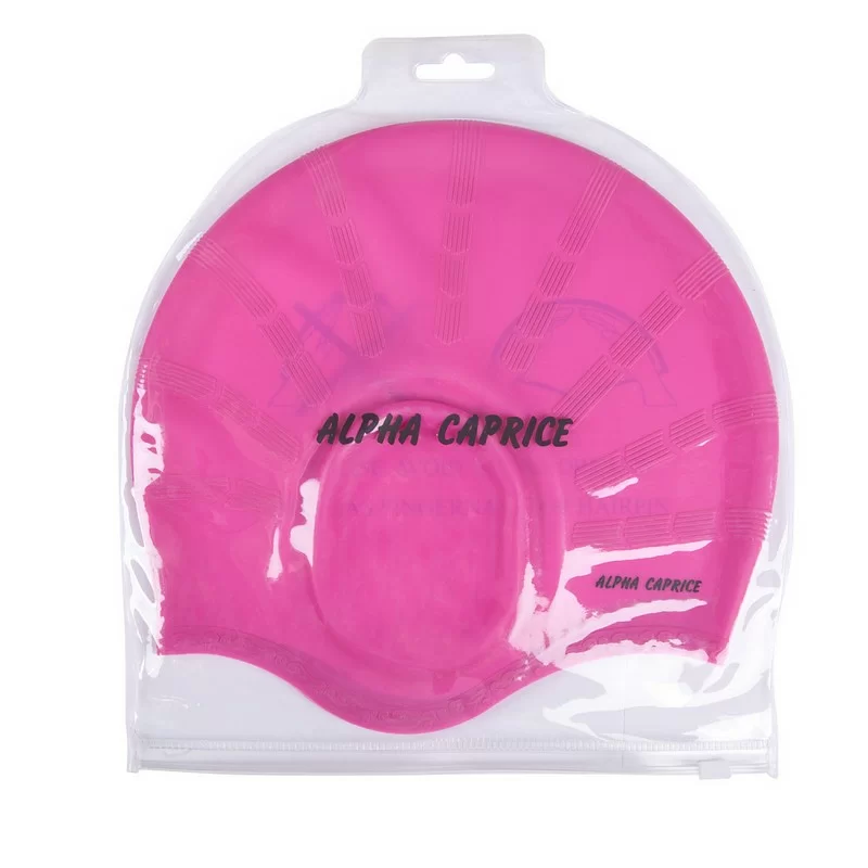 Реальное фото Шапочка для плавания Alpha Caprice SCU с ушами pink от магазина СпортСЕ