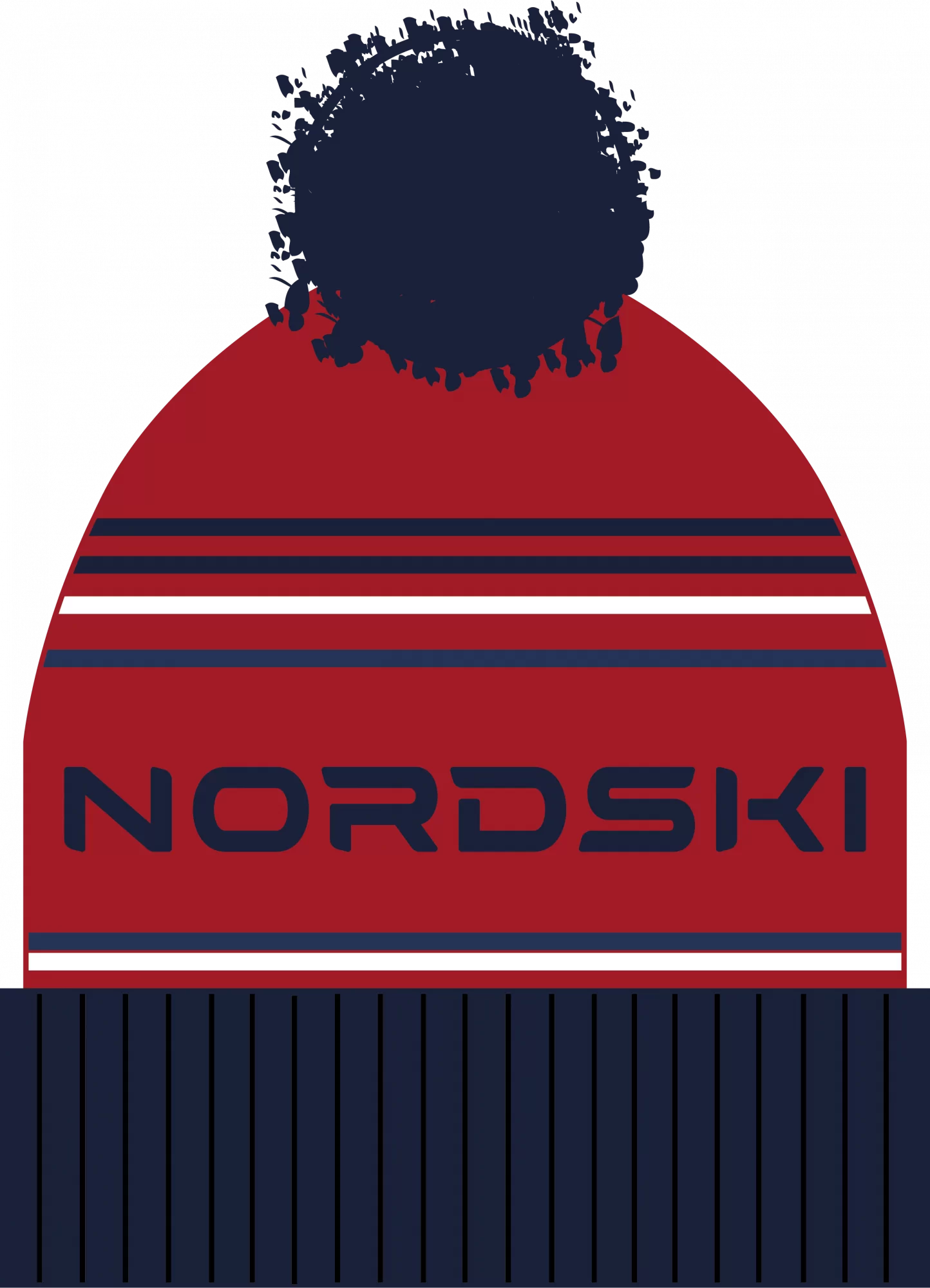 Реальное фото Шапка Nordski Stripe Red NSV470900 от магазина СпортСЕ