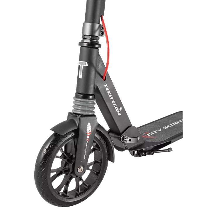 Реальное фото Самокат TechTeam City scooter Disk Brake (2021) black от магазина СпортСЕ