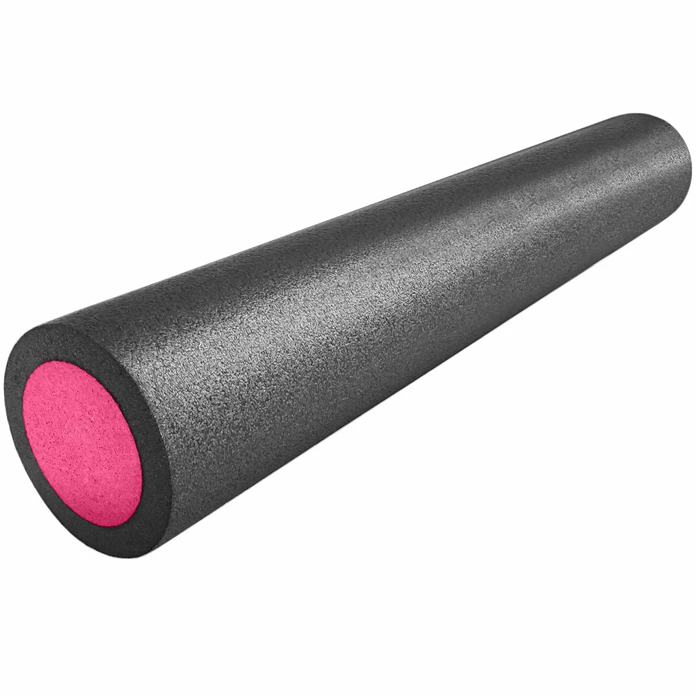 Реальное фото Ролик для йоги 90х15см PEF90-12 полнотелый B34500 черный/розовый 10019292 от магазина СпортСЕ