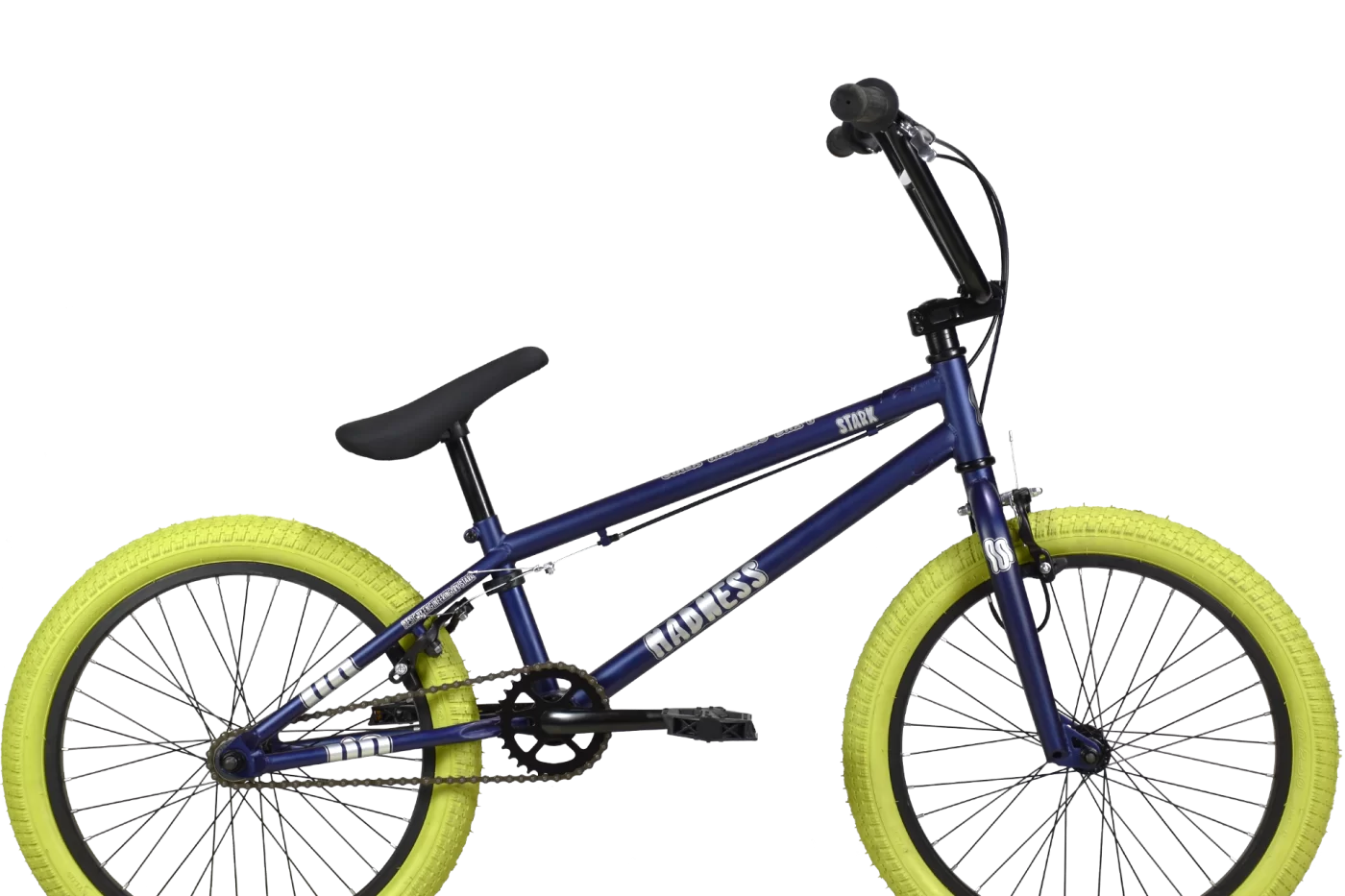 Реальное фото Велосипед Stark Madness BMX 1(2024) темно-синий матовый/серебристый/хаки от магазина СпортСЕ