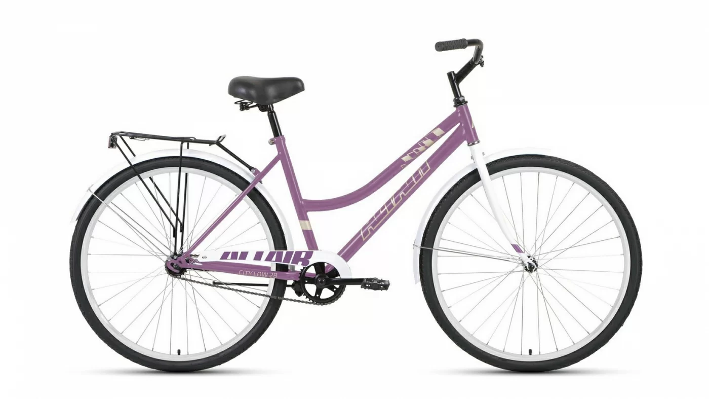 Реальное фото Велосипед Altair City low 28 (2022) фиолетовый/белый RBK22AL28026 от магазина СпортСЕ