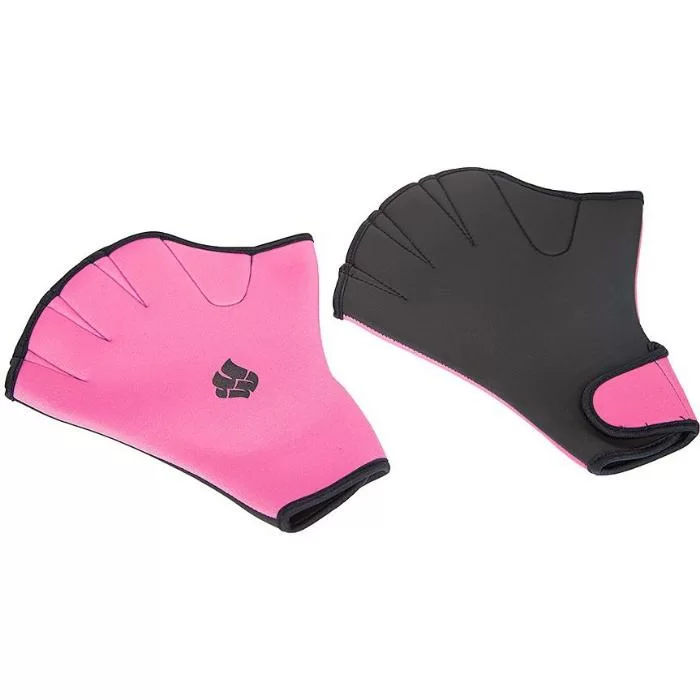 Реальное фото Перчатки для аквааэробики pink/black L M0746 03 03W от магазина СпортСЕ