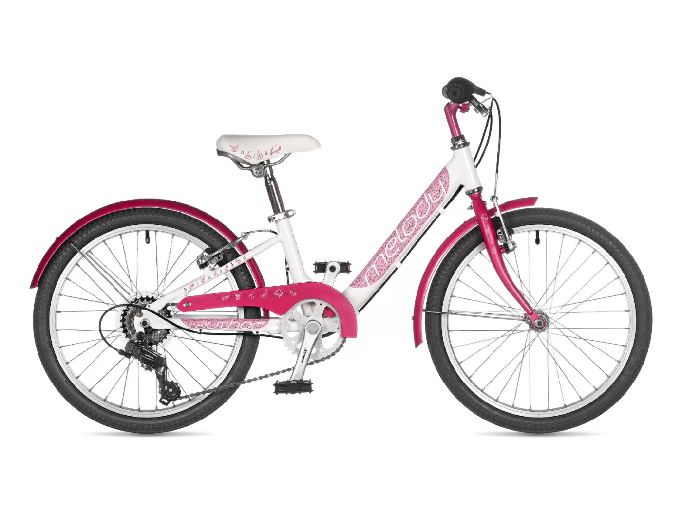 Реальное фото Велосипед детский AUTHOR Melody 2022 Бело-розовый от магазина СпортСЕ