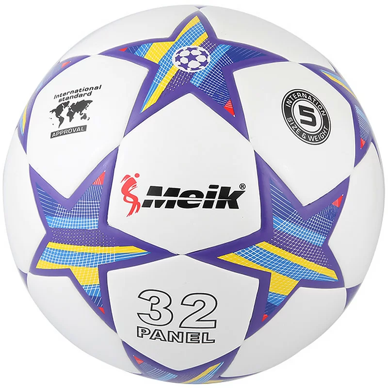 Реальное фото Мяч футбольный Meik-098 R18028-2 4-слоя TPU+PVC 3.2, 400 гр 10016636 от магазина СпортСЕ