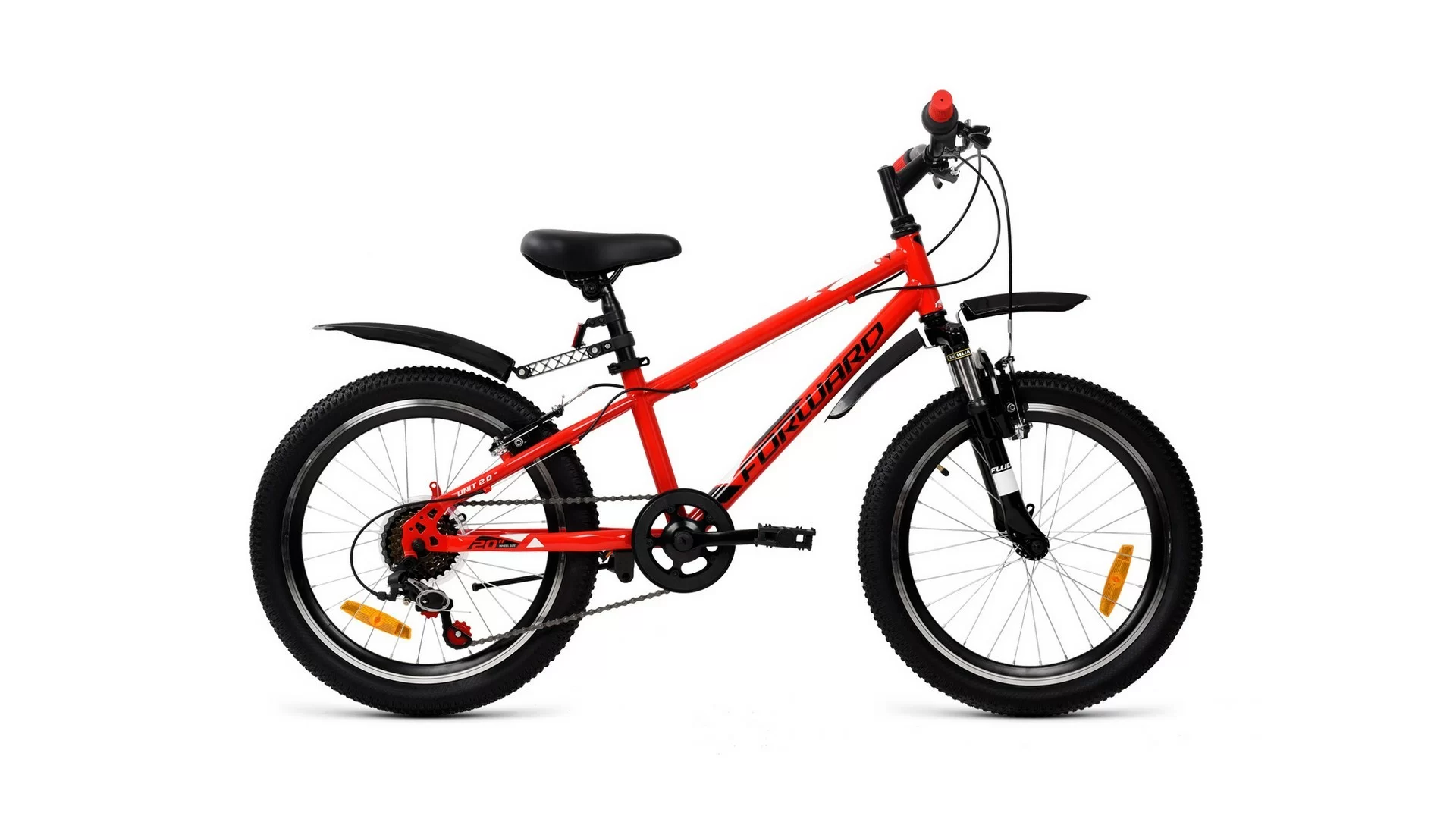 Реальное фото Велосипед Forward Unit 20 2.0 (2020) красный/черный RBKW01N06004 от магазина СпортСЕ