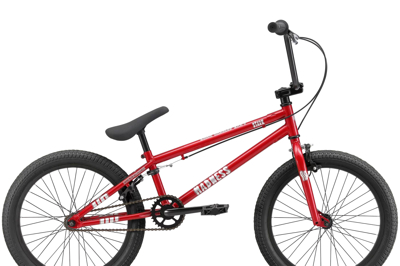 Реальное фото Велосипед Stark Madness BMX 1(2024) красный/серебристый/чёрный от магазина СпортСЕ