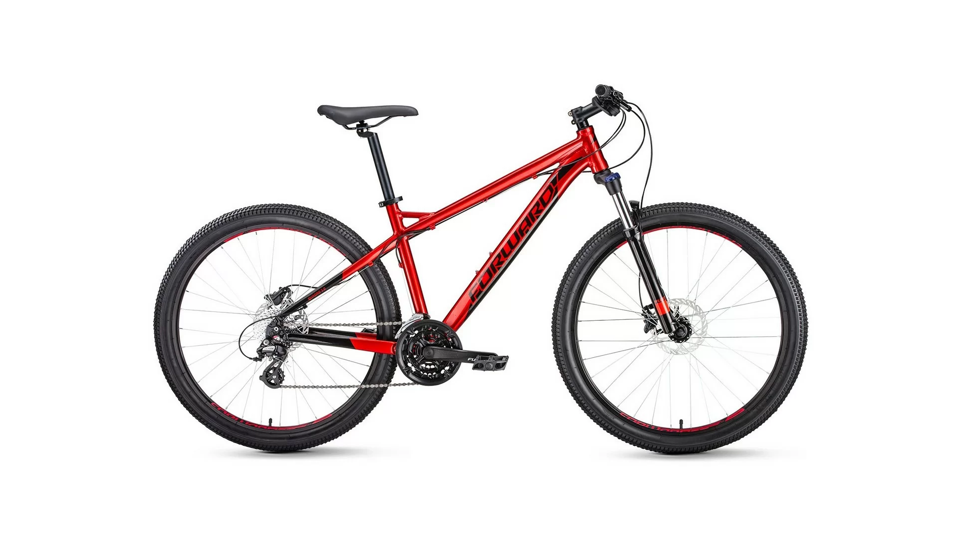 Реальное фото Велосипед Forward Quadro 27,5 3.0 disc (2020) красный RBKW0M67R029 от магазина СпортСЕ