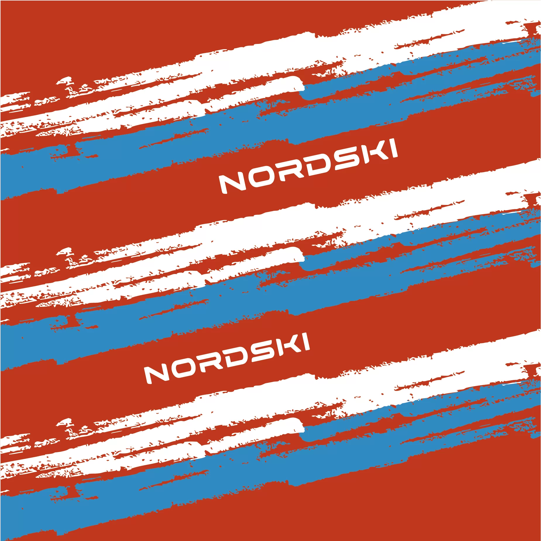 Реальное фото Баф Nordski Stripe Red/Blue NSV409987 от магазина СпортСЕ