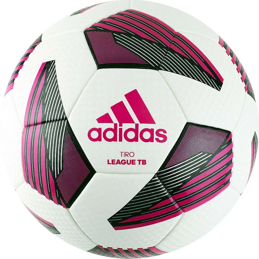 Реальное фото Мяч футбольный Adidas Tiro Lge Tb р.5 32 пан. ТПУ термосшивка бело-красно-черный FS0375 от магазина СпортСЕ