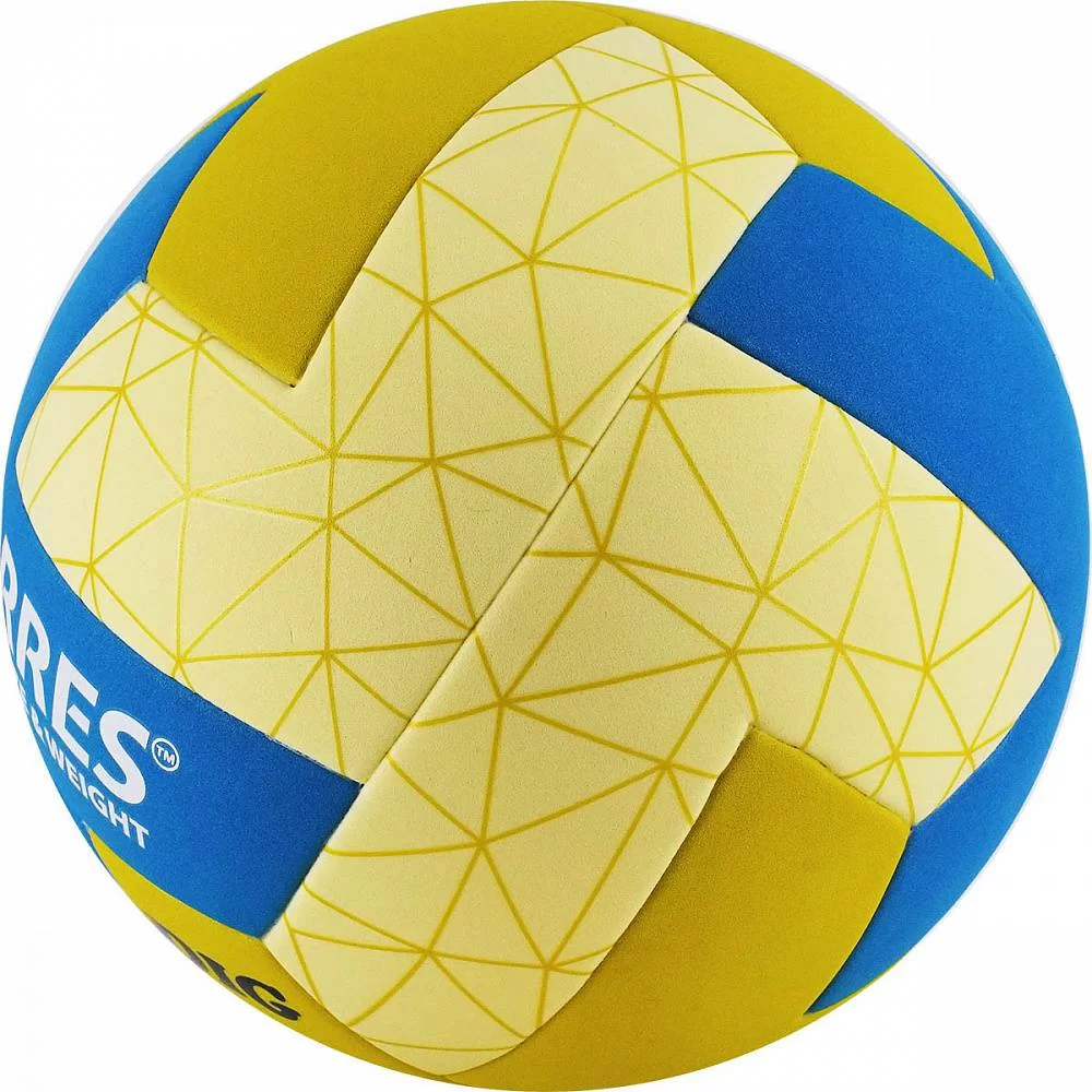 Реальное фото Мяч волейбольный Torres Dig р.5 синт.кожа клееный горчично-бирюзово-бежевый V22145 от магазина СпортСЕ