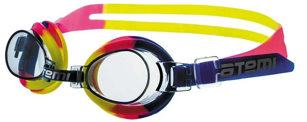 Реальное фото Очки для плавания Atemi S302 детские PVC/силикон сине-желто-розовые от магазина СпортСЕ