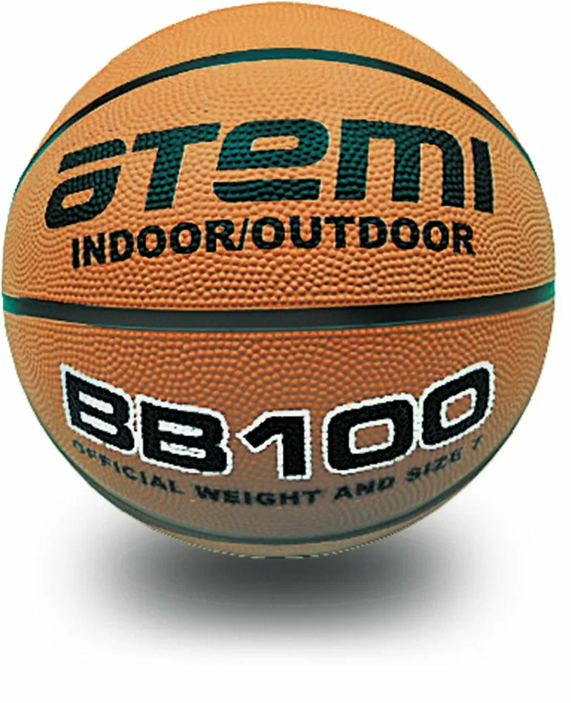 Реальное фото Мяч баскетбольный Atemi BB100 №7 резина 8 панелей от магазина СпортСЕ