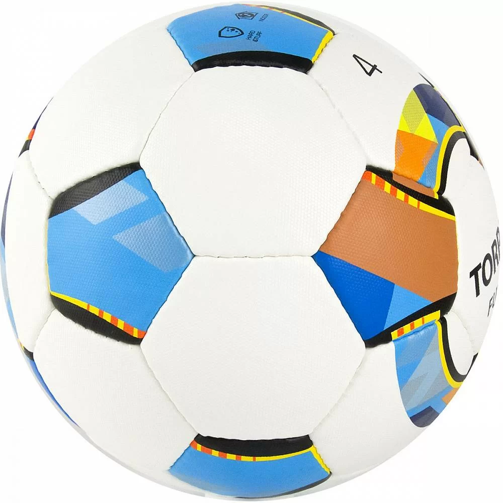 Реальное фото Мяч футзальный Torres Futsal Pro №4 32 п. руч. сшив. бело-мультик FS32024 от магазина СпортСЕ