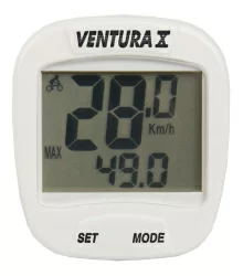 Велокомпьютер Ventura X 10 функций белый 5-244554