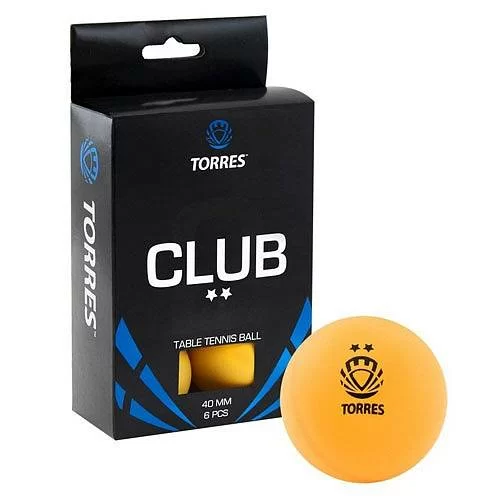 Реальное фото Мяч для настольного тенниса Torres Club 2* 1 шт оранжевый TT0013 от магазина СпортСЕ