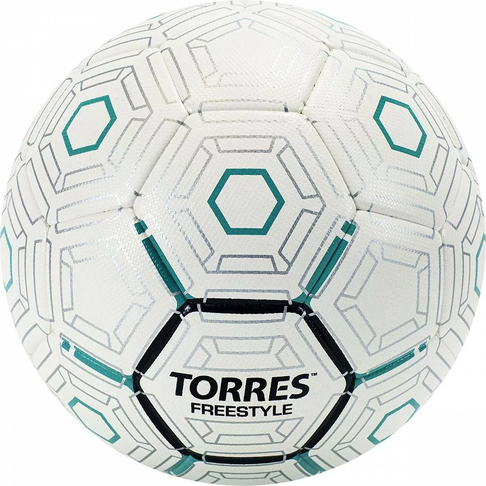 Реальное фото Мяч футбольный Torres Freestyle р.5 32 п. PU-Microfi термосшивка бело-серебристы F320135 от магазина СпортСЕ