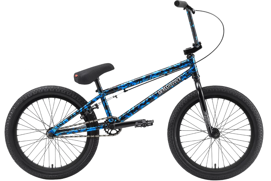 Реальное фото Велосипед BMX TechTeam Grasshoper 20" (2022) сине-черный от магазина СпортСЕ