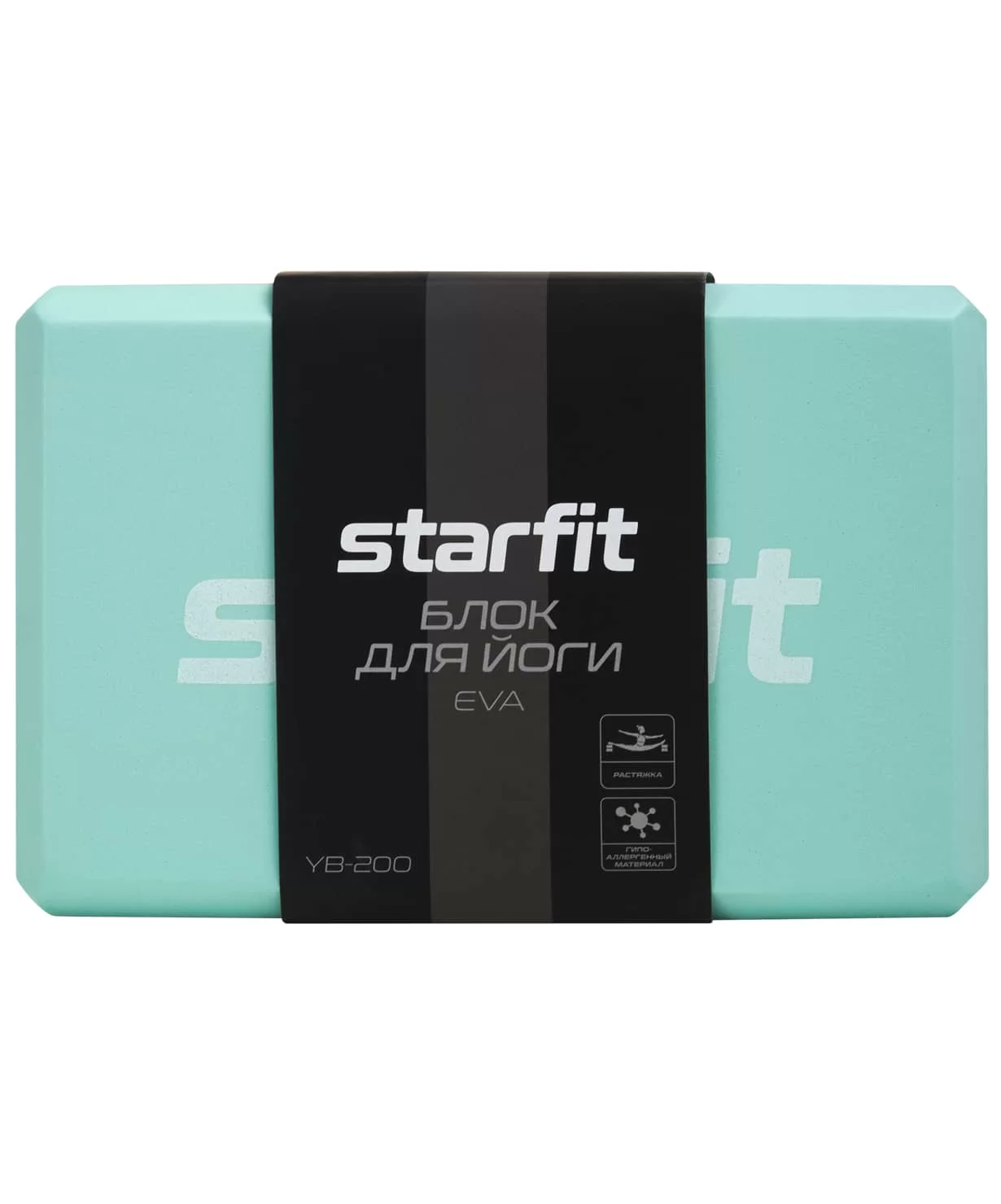 Реальное фото Блок для йоги StarFit YB-200 EVA 8 см 115 гр 22,5х15 см мятный УТ-00018925 от магазина СпортСЕ