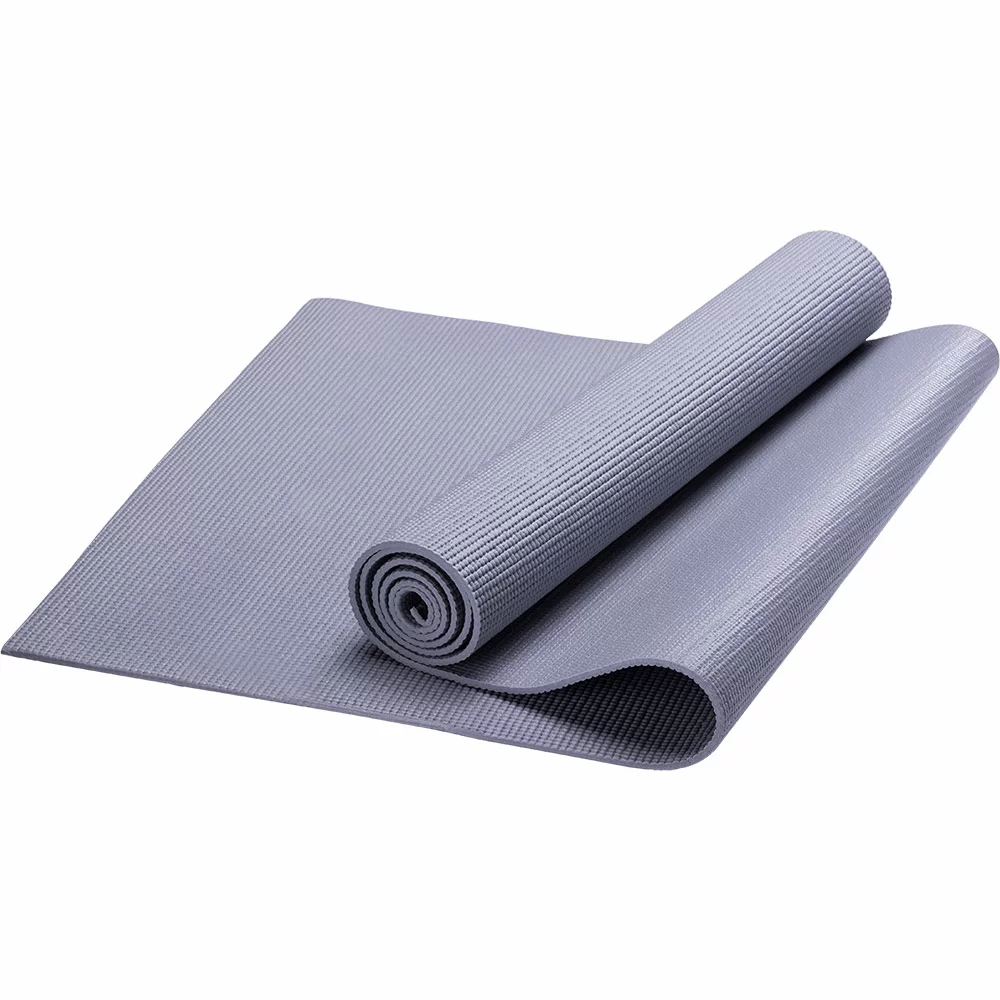 Реальное фото Коврик для йоги 173*61*0.3 см HKEM112-03-GREY PVC серый 10019502 от магазина СпортСЕ