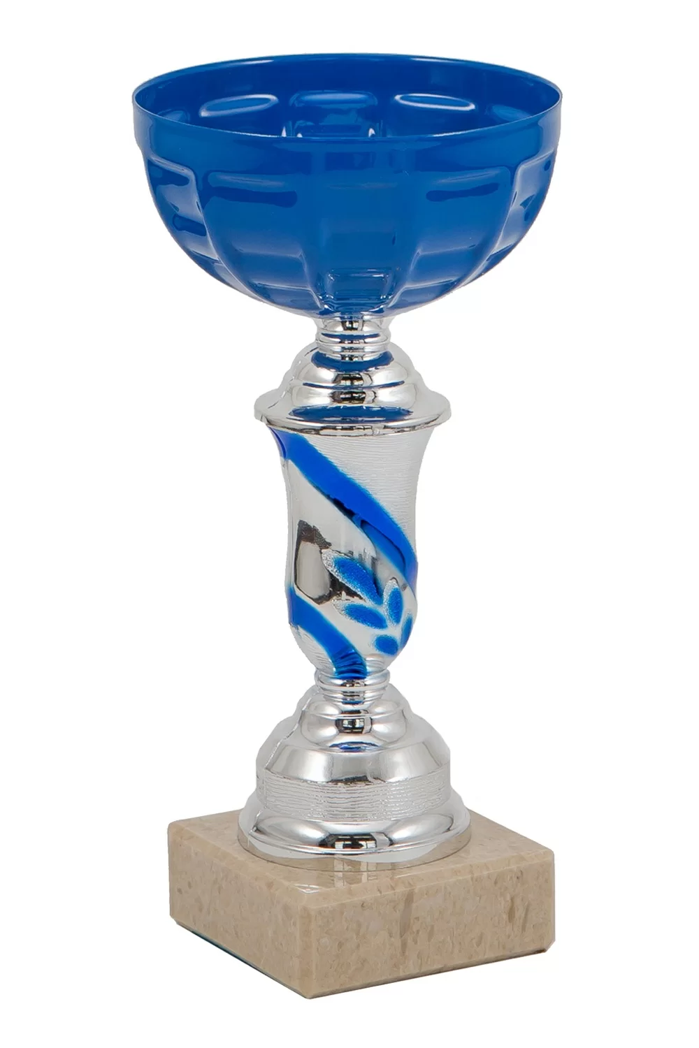 Реальное фото Кубок PR 016-170-80 Silver/Blue h-17 см от магазина СпортСЕ