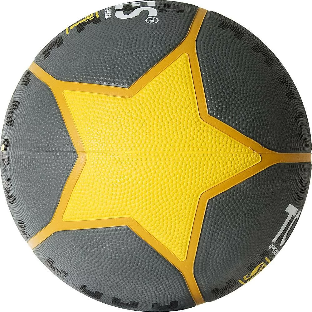 Реальное фото Мяч баскетбольный Torres Street №7 резина серо-желто-белый B02417 от магазина СпортСЕ