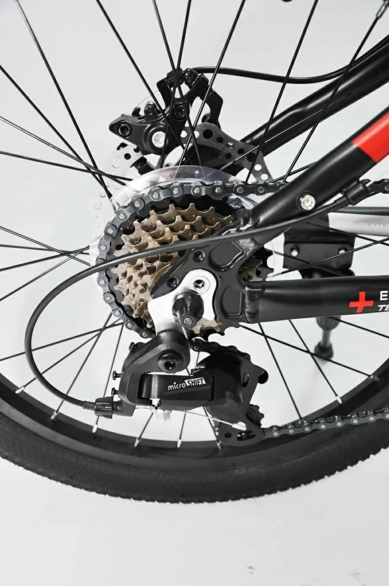 Реальное фото Велосипед TechTeam Sprint 20" чёрный (чёрно-красный) от магазина СпортСЕ