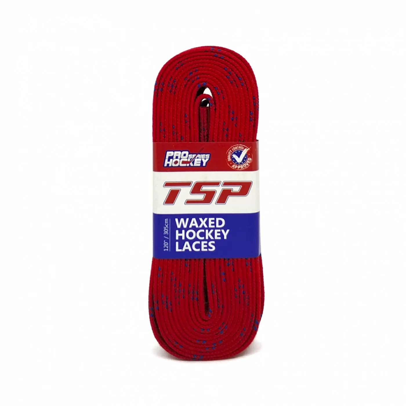 Реальное фото Шнурки хоккейные 244см с пропиткой TSP Hockey Laces Waxed red 2141 от магазина СпортСЕ