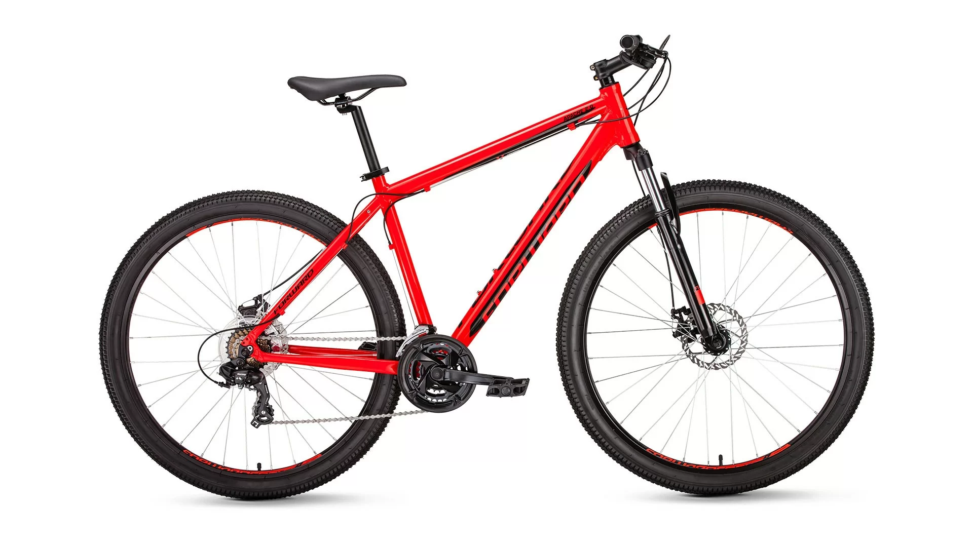 Реальное фото Велосипед Forward Apache 29 2.0 disc (21ск) (2019) красный/черный от магазина СпортСЕ