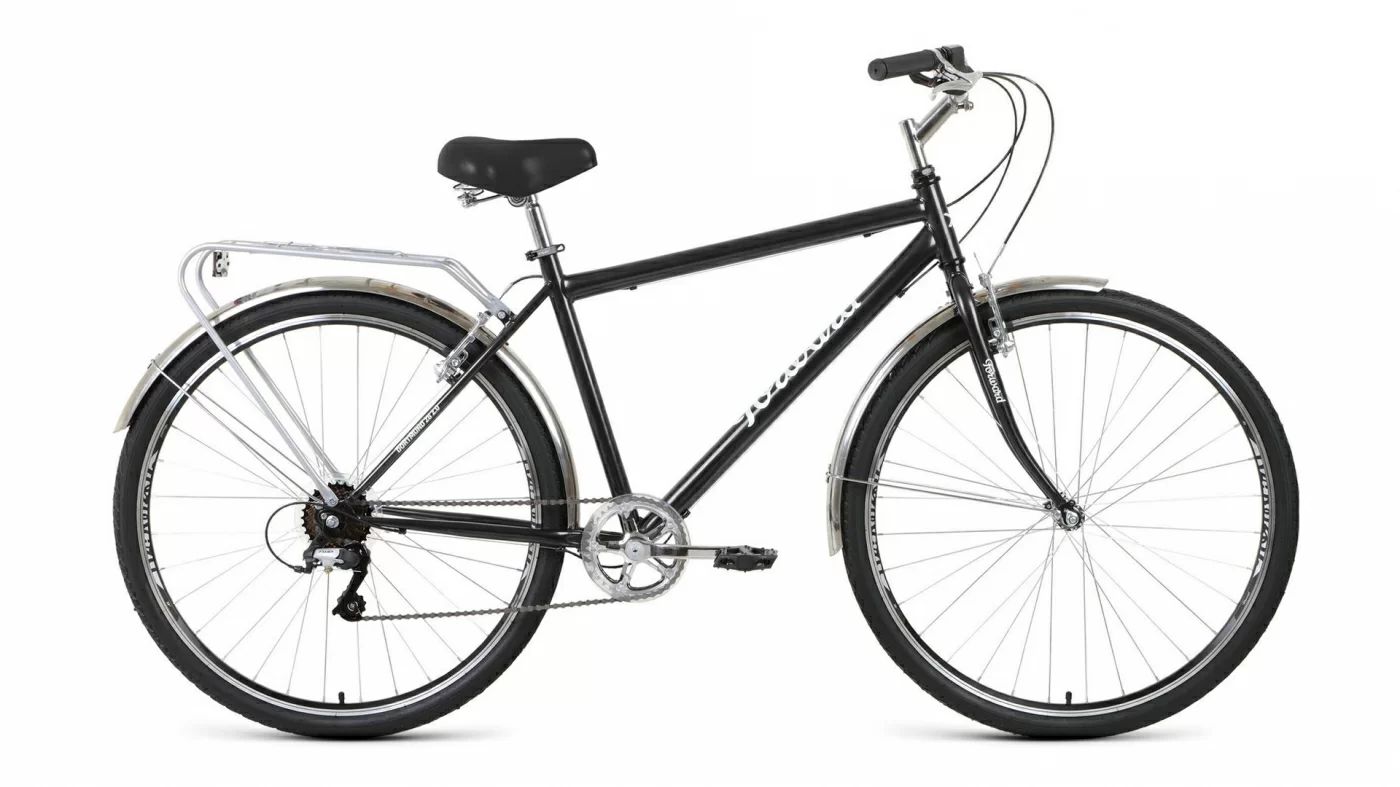 Реальное фото Велосипед Forward Dortmund 28 2.0 (2021) черный/серебристый от магазина СпортСЕ