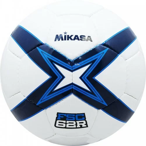 Реальное фото Мяч футзальный Mikasa  ПУ вес 425г бело-темносин FSC-62R32 от магазина СпортСЕ
