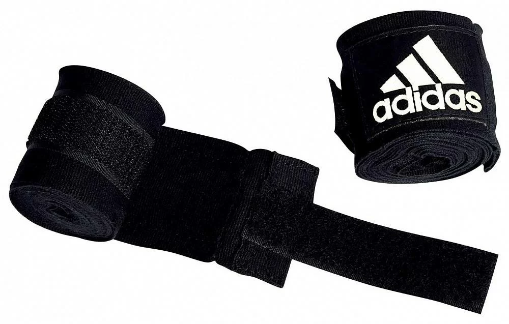 Реальное фото Бинт боксерский 2.55 м Adidas New Rules Boxing Crepe Bandage черный adiBP031 от магазина СпортСЕ