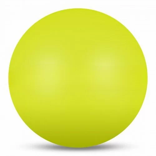 Реальное фото Мяч для художественной гимнастики 15 см 300 г Indigo металлик лимонный IN315 от магазина СпортСЕ