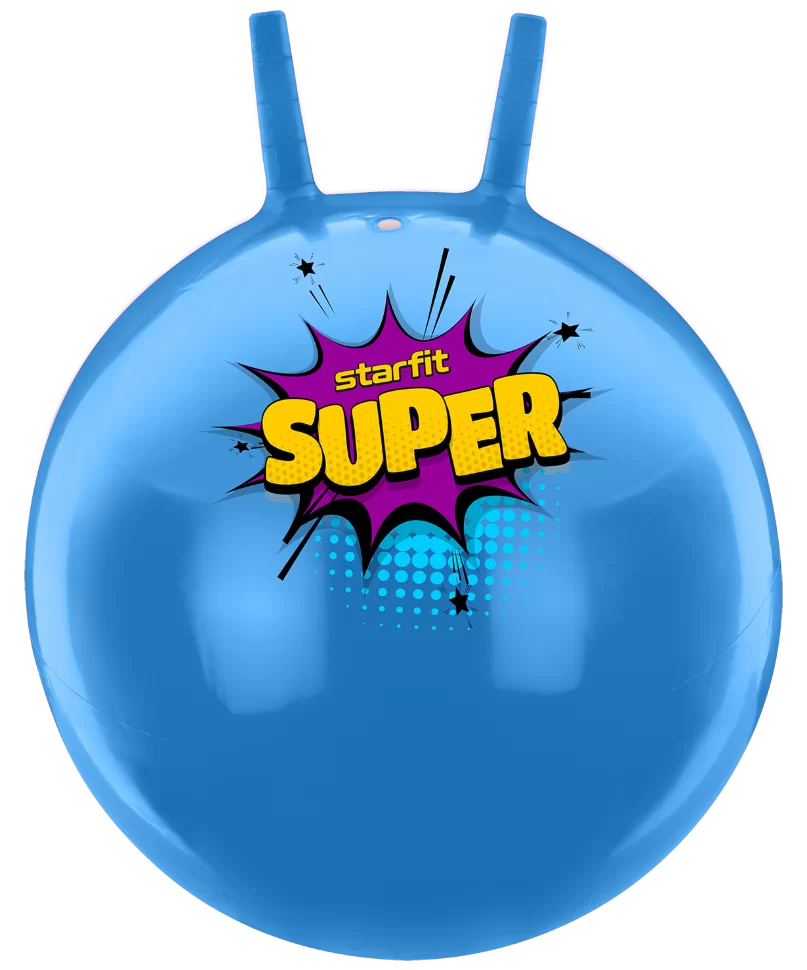 Реальное фото Мяч-попрыгун 45 см StarFit GB-0401 Super 500 гр с рожками голубой (антивзрыв) 16556 от магазина СпортСЕ